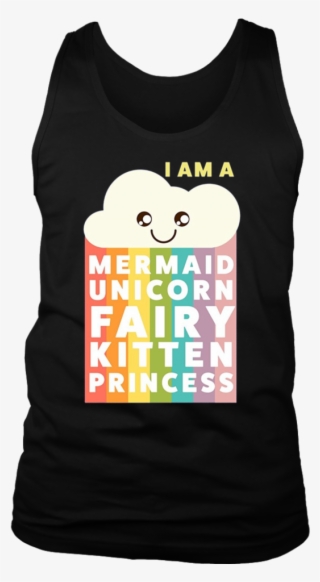 I Am A Mermaid Unicorn Fairy Kitten Princess Cute T - Active Tank