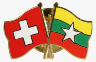 Myanmar Friendship Flag Pin, Badge - Saudi Arabia