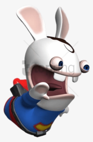 Free Png Download Rabbids Clark Superbunny Clipart - Rayman Raving Rabbids