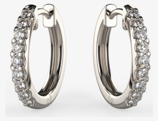 9k Or 18k Gold Diamond Hoop Earrings - Earrings