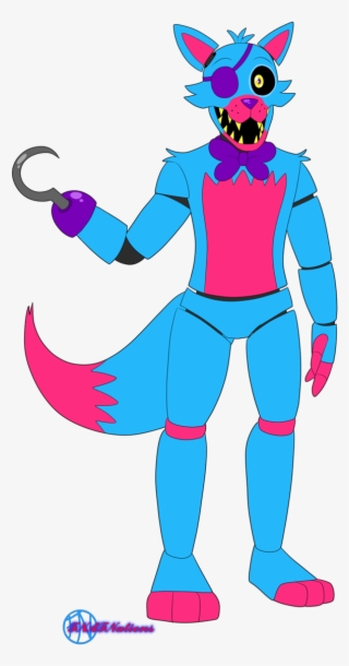 Blue Blacklight Foxy By Fnafnations Fnaf Five Night - Fnaf Blue Foxy