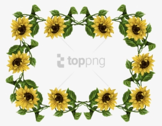 Free Png Sunflower Frame Png Png Image With Transparent - Sunflower Border Transparent Background