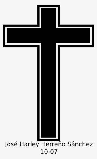 Clipground Banner Black And White Stock - Cruz Cristiana Png