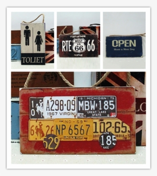 Vintage Style Letters Pattern Hanging Board - Poster