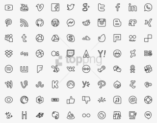 Free Png Icon Social Icons - Free Application Flat Toolbar Icons