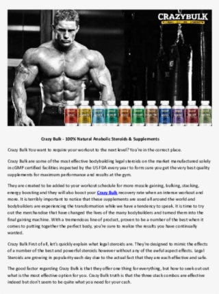 Crazy Bulk -100% Natural Anabolic Steroids & Supplements - Bodybuilding