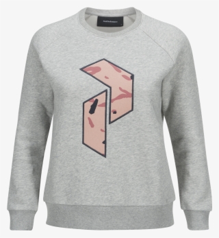 Women's Art Crew Neck Med Grey Mel - Long-sleeved T-shirt