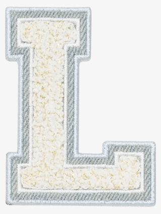 Varsity Letter White Patches - L Varsity Patch