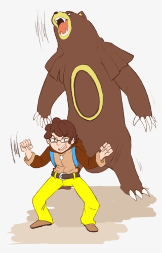 Pokemon Fanart Crossover Ursaring Rooster Teeth Achievement - Cartoon