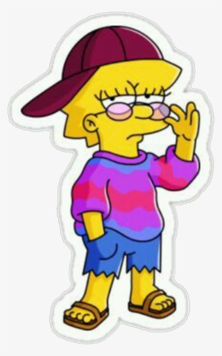 Cute Tumblr Transparent Overlay Stickers Sticker Tumblr - Lisa Do Simpsons