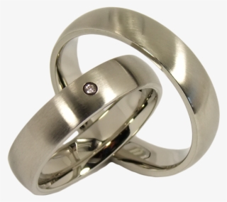 2 Diamond Couple Rings Made Of Stainless Steel - Titanium Ring