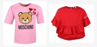 Moschino Pink Teddy Bear Top & Red Monnlisa - Moschino