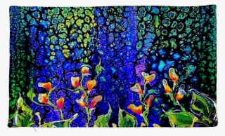 Abstract Flower Garden Premium Pillow Case Only - Acrylic Paint