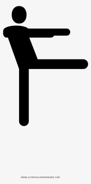 Aerobics Coloring Page - Silhouette