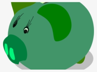 Green Clipart Piggy Bank - Piggy Bank Clip Art