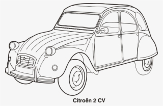 Car Outline Png - Citroen 2cv Drawing