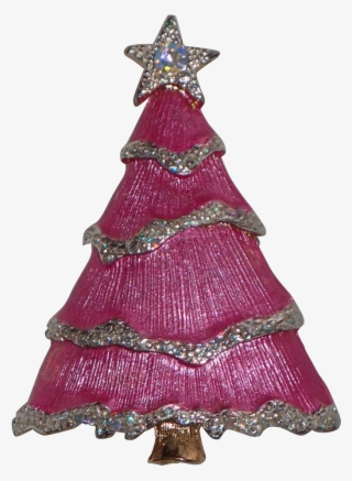 Rare Liz Claiborne Pink Snow Frosted Christmas Tree - Christmas Tree