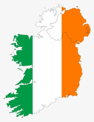 Ireland Flag Map