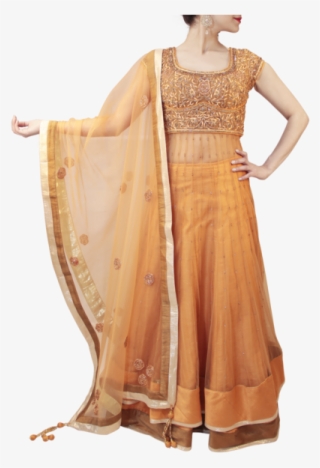 Peach Bridal Lacha Style - Gown
