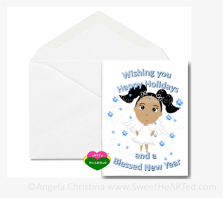 Holiday Card Snow Angel Carmen - Cartoon