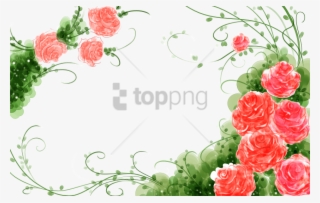 Free Png Download Rose Flower Background Design Png - Rose Flower Design Background Png