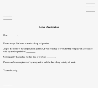 Letter Of Resignation Sample Template Word And Pdf - Notice From Work