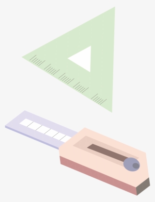 5d Utility Knife Office Stationery Png And Vector Image - Triangle