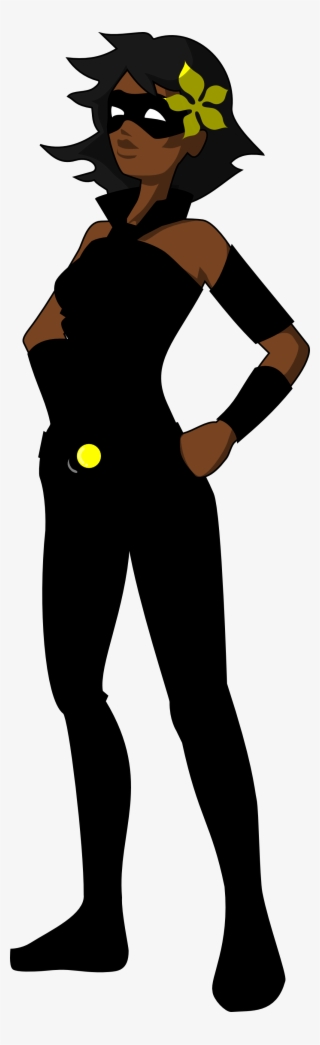 Superhero Heroine Dark Flower Transparent Valentine - Flower Superhero