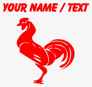 Custom Red Rooster Silhouette Cap - Rooster Clip Art