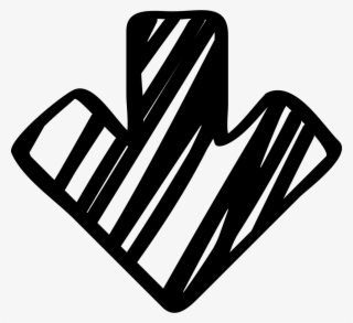 Sketched Down Arrow Comments - Fleche Vers Le Bas