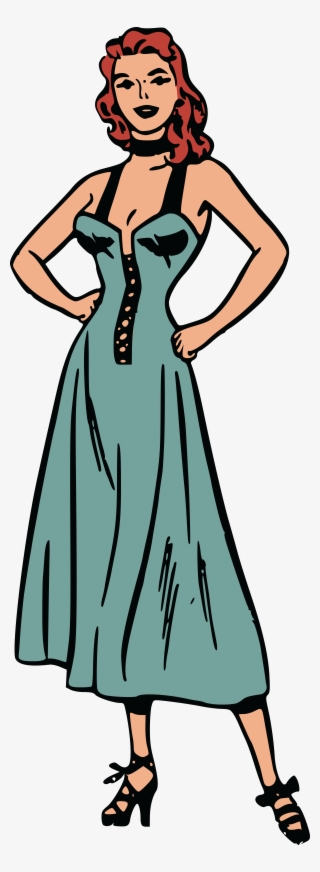 Dress Png Transparent Dress - Comic Frau Mit Kleid