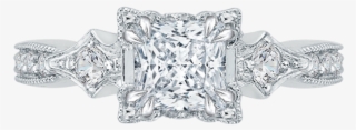 Carizza 18k White Gold Carizza Semi Mount Engagement - Engagement Ring