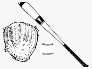 Baseball Bat Clipart Clear Background - Baseball Glove