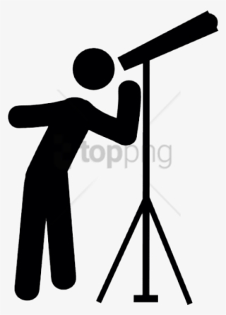 Free Png Graphic Transparent Stock Icon Web Icons - Person Looking Through Telescope Clipart