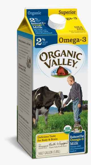 Omega-3 Reduced Fat 2% Milk, Ultra Pasteurized, Half - Organic Valley Milk