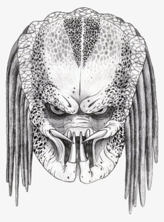 Predator Face Mask Drawing