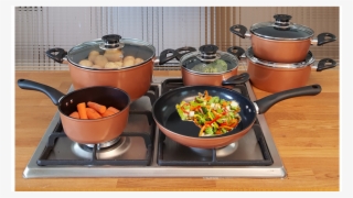 In-home Supertherm Black Ceramic Copper Style Pots - Saucepan