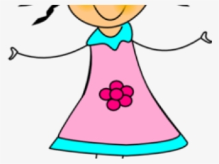 Happy Child Clipart - Happy Girl Clipart Black And White