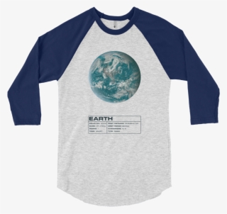 Earth Planet Unisex 3/4 Baseball Raglan T-shirt - Shirt
