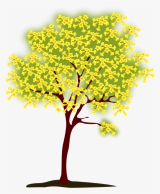 Handroanthus Chrysotrichus Tree Leaf Clip Art - Yellow Leaf Tree Clipart