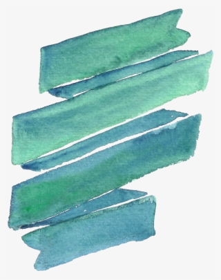#ftestickers #ribbon #banner #tag #watercolor #blue - Watercolor Green Frame Png