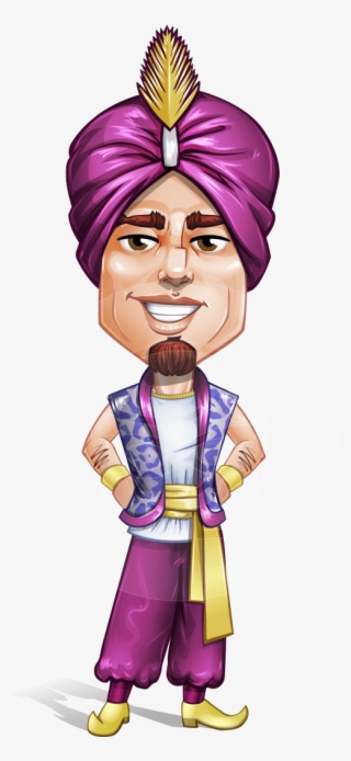 Stylish Man Cartoon Character Zufar The Courageous - Arab Man Cartoon Png