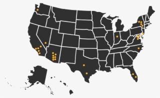 A Map Of The United States Of America With The Locations - Usa Map Vectors
