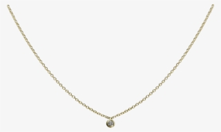Single Diamond Necklace Gold Eliise Maar Jewellery - Necklace