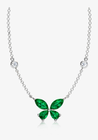 Emerald Butterfly Necklace - Necklace