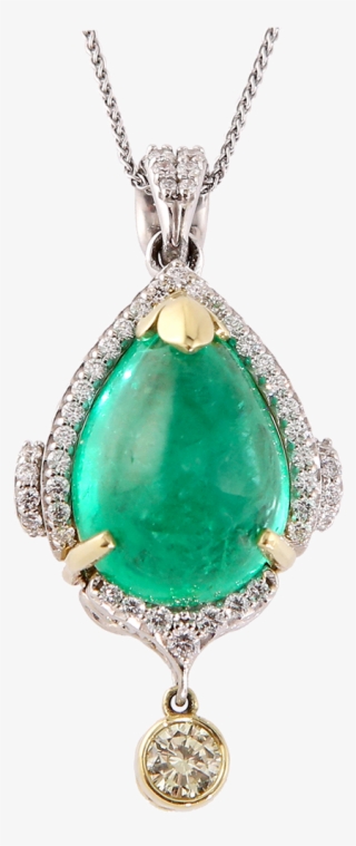 Colombian Emerald & Fancy Diamond Necklace - Locket