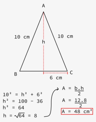 Área Do Triângulo Isósceles - Formula Do Triangulo Isosceles