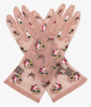 #lace #gloves #delicate #pink #embroidered #girly #cute - Gucci Embroidered Gloves