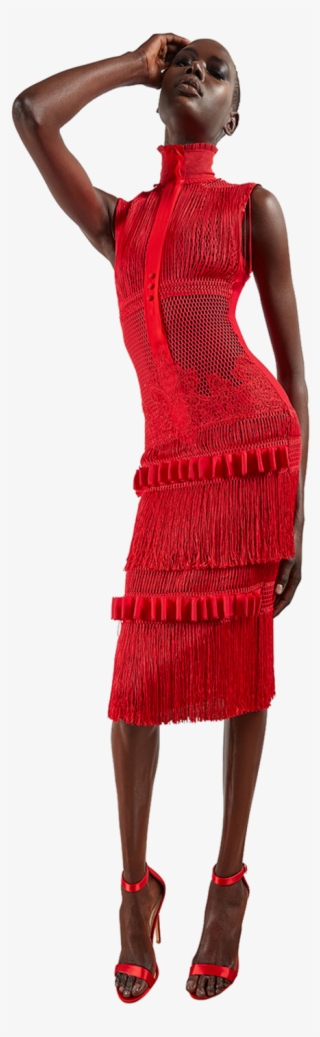 Look 07 - 3,275 - 00 - Red Bassari Double Dress - Girl