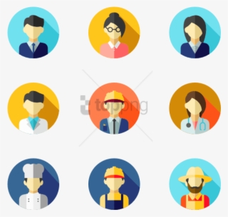 Free Png Vector Transparent Flat Circular Icon Family - Profession Png